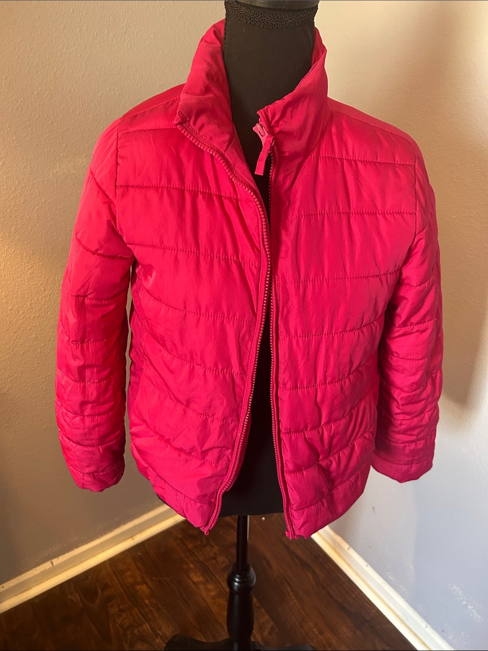 Justice Girl Youth Pink Puffer Coat Size 14